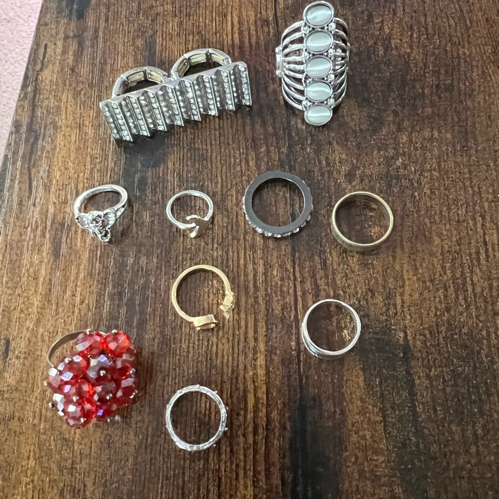 Elegant Silver and Gold color  Ring Set M20